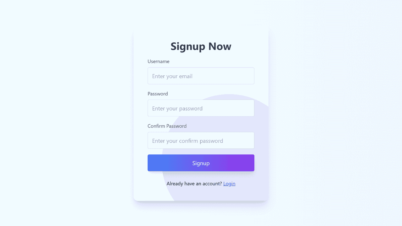 Premium Sign-Up Form with Tailwind CSS & Gradient Background
